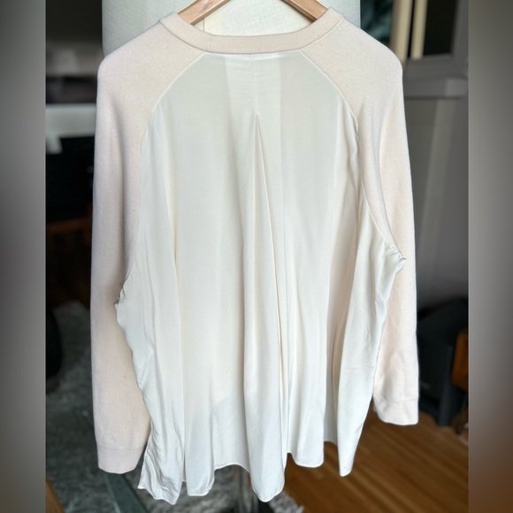 Tibi Luxe Merino Wool Silk Back Pullover - Picture 4 of 9